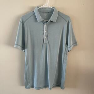 J. Crew Knit Goods Polo Mens Medium Blue Short Sleeve Golf Preppy